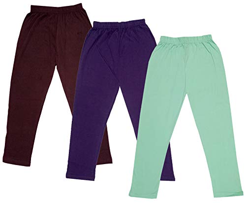 Image of indi weaves Girls Super Soft Cotton Solid Capri Pants Pack of 2
