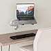 Amazon Basics Wall Mount Computer Monitor and TV Stand - Lift Engine Arm Mount, Aluminum – Silver