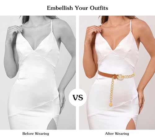 LIMHOO Skinny PU Leather Belt for Women Western Cowgirl Waist Belt Country Belt2