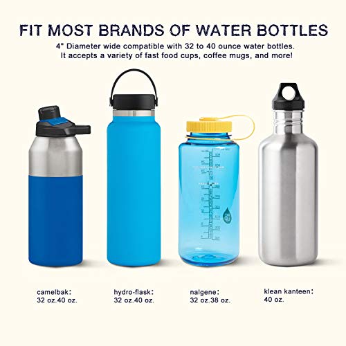 Seven Sparta Car Cup Holder Expander&Tray For Compatible With Yeti 20/26/30 Oz, Hydro Flasks 32/40 Oz, Nalgenes 30/32/38/48 Oz, Camelbak 32/40 Oz, Large Bottles In 3.4''-3.7'' Diameter. #TOP6