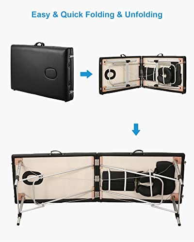 image for CHRUN Portable Massage Table Professional Massage Bed Wide 84in Lash B