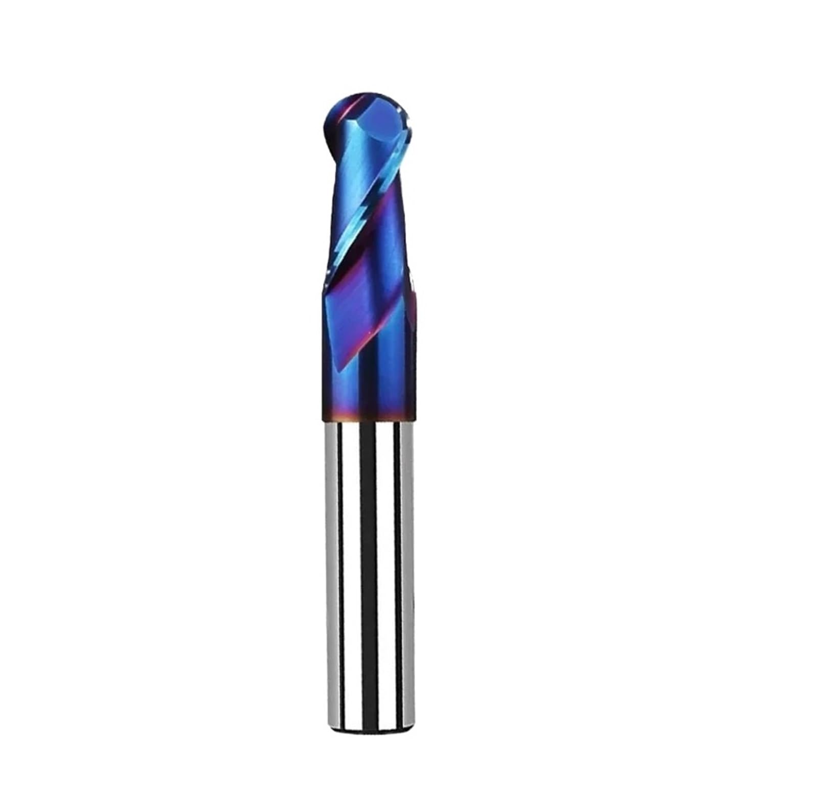 Fresa de punta bola carburo tungsteno CNC de 2 flautas R1x4x4x50 BL2060