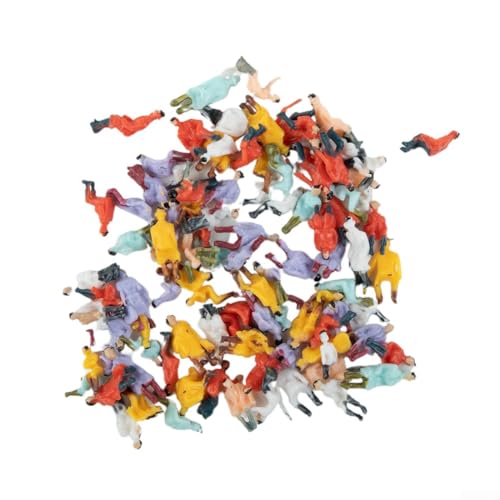Figure dettagliate del modello in scala: questo set include 100 figure di viaggiatore seduto in scala 1:87, perfette per creare scene realistiche nei layout del modello. Ogni figura è meticolosamente realizzata con attenzione ai dettagli, facendoli apparire realistici quando viene posizionata su carri, autobus o intorno a strutture di modelli.