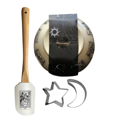 Halloween Bakeware Sets - Halloween Bakeware Tool with Tarot Cards Pattern - Spooky Kitchen Accessories Decorative for Dessert Cake Marinating Salad Holiday Events School - Image 9