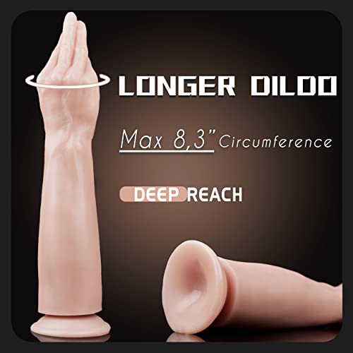 Miniatura 4 de Faak Consolador Xxl De Fantasía Para Pajas,Dildo De Masturbación De Dedo Realista Insertable De 13 Para Una Sensualidad Más Profunda,Juguetes Eróticos Fetiche Para El Orgasmo Vaginal Y Anal Beige