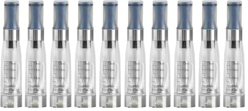 Image of IXIGER 5*CE4 Transparent Clear Vapor Atomizer/Atomiser, E Cig Clearomizer/Clearomizer, fits ego MT3/CE4/CE5/CE6 Battery of E Cigarette, Electronic Cigarette Vape Pen, E Shisha, No Nicotine (Pack of 2)