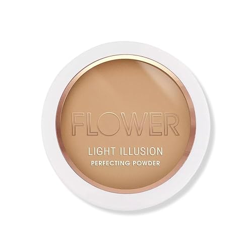 FLOWER Beauty By Drew Barrymore Light Illusion Perfecting Powder - Base en polvo + polvo fijador para maquillaje - Cobertura media construible -