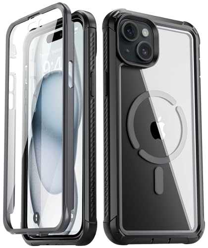 Coque MagSafe pour iPhone 15 Plus coque intégrale antichoc de 6,7 pouces
