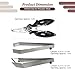 COO KORA Fish Bone Tweezers/Fishing Pliers, 304 Stainless Steel, Tweezers/Pliers for All Types of Fish, Professional Seafood Tools, Durable, Easy to Clean, Dishwasher Safe, (3 Pieces)