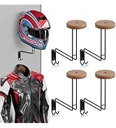 NANAGIFTREE Helmet Holder Wall Mount, 4 Pack Motorcycle Helmet Rack, Helmet Hanger Rack Motorcycl...