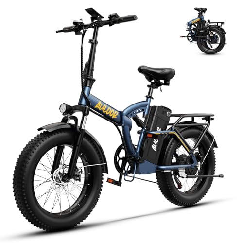 Kebiko 1000W Folding Electric Bike,48V 20AH Removable Battery E Bike,30+MPH,80