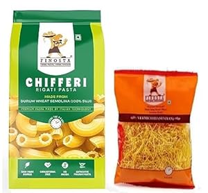 Vermicelli 200 Gram with Chifferi Rigati Pasta 500 Gram, Combo Pack