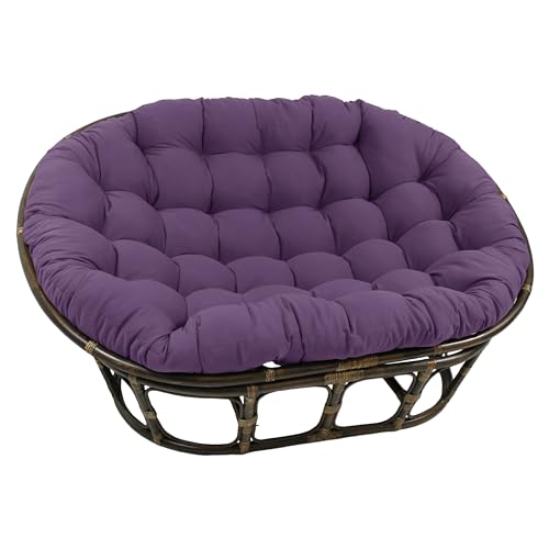 Blazing Needles Twill Double Papasan Cushion, 1 Count (Pack of 1), Grape