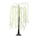 Gardenwize - 1.5m Solar Willow Tree Lights with 120 Warm White LEDs, Outdoor Solar Powered Garden Tree Light with Steady or Flash Mode, Decorative Garden Light
