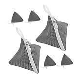 SOLUSTRE 6 Stück Kulturbeutel Kleine Netzwäschetasche Wäschesäcke Wäschesack, Netz-wäschesack Schuhtasche Für Waschmaschine Maschenwaschbeutel Wäschezubehör Netzbeutel Polyester Dunkelgrau