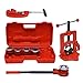 Ratchet Pipe Threader Kit, Ratcheting Pipe Threading Tool Set, Manual Ratcheting Pipe Threader with Storage Case and 5 Dies 3/8', 1/2', 3/4', 1', 1-1/4',for Professional Cutting & Pipe