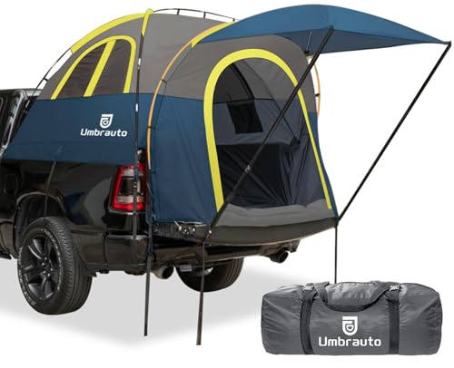 Umbrauto Truck Bed Tent with Awning: 6.4-6.7FT PU3000mm...