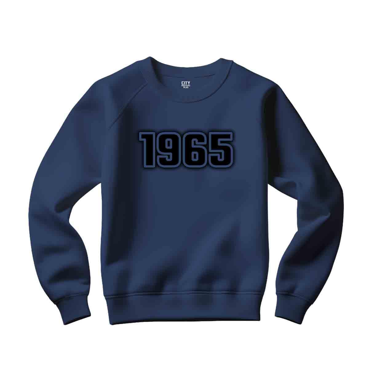 Sweat 1965 haut de gamme bleu marine en molleton doux et durable - 5