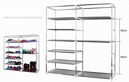 Knocbel Multi-Functional Shoe Rack Dustproof Non-Woven Cover Boots High-Heels Cabinet Closet Storage Organizer, 42.13