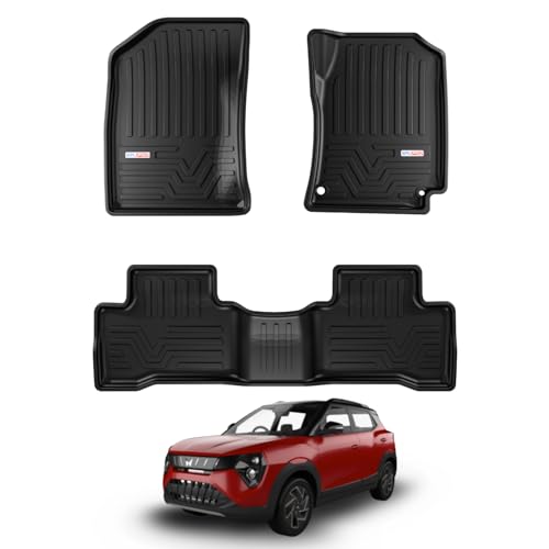 Image of XUV 300 /3XO (Manual) TPE Car Mats - All Weather Resistant Car Floor Mats | Anti Slip Full Coverage 3D Car Foot Mat | Waterproof Durable | Easy to Clean & Dust Free - (Manual)
