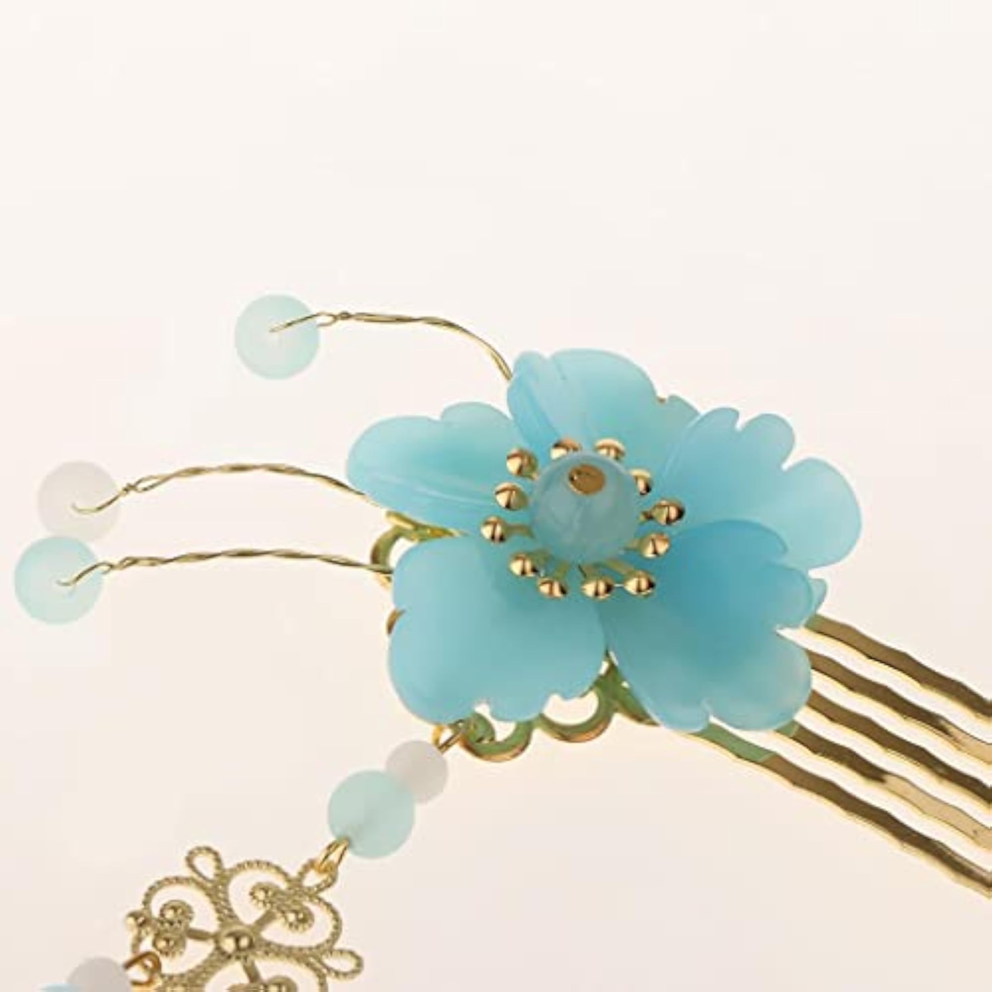 2pcs Handmade Blue Hairpin Hair Clip Set