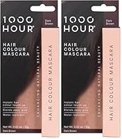 1000 Hour Hair Colour Mascara 12 g, Dark Brown (Pack of 2)