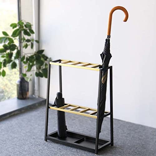 Parapluie stand pour couloir avec rack metal storage noir - 6