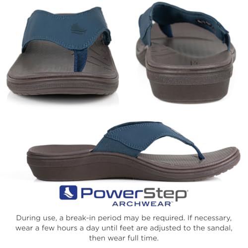 Image of PowerStep Archwear, Women's Arch Supporting Thong Sandal, Women's Orthotic Casual Dress Flip Flop, Shock Absorbing Sole, Plantar Fasciitis Relief, Neutral Arch, Lightweight, Non-Slip Tread