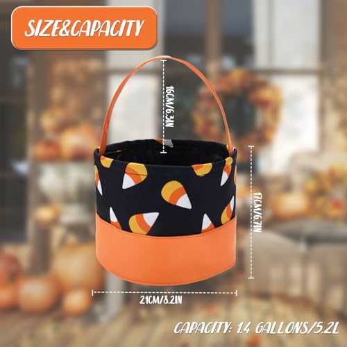 Halloween Candy Basket for Kids, Trick or Treat Bucket Boo Spooky Small Baskets for Girls/Boys Gift Baskets (Candy) - image 5