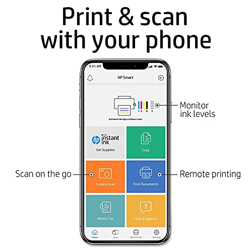 HP DeskJet 3755 Compact All-in-One Wireless Printer, Instant Ink, Works with Alexa - Stone Accent (J9V91A) - image 6