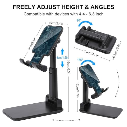 Support téléphone portable pliable de bureau réglable bleu Android