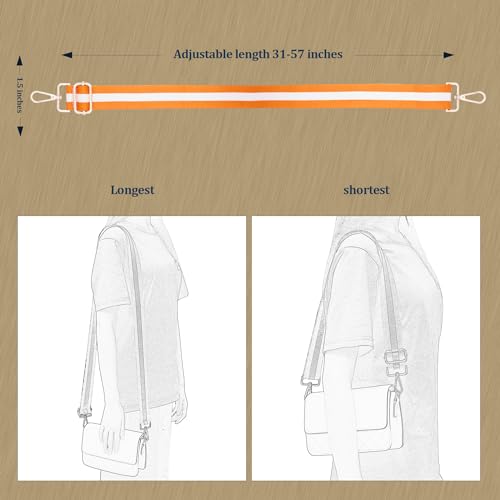 Image of chushui Woven Stripe Purse Straps,Replacement Crossbody Wide Shoulder Adjustable Strap for Bag Handbags