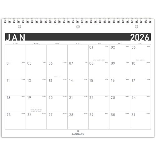 AT-A-GLANCE 2026 Wall Calendar, Monthly, 11" x 8.5", Small, Contemporary (PM170X2826)