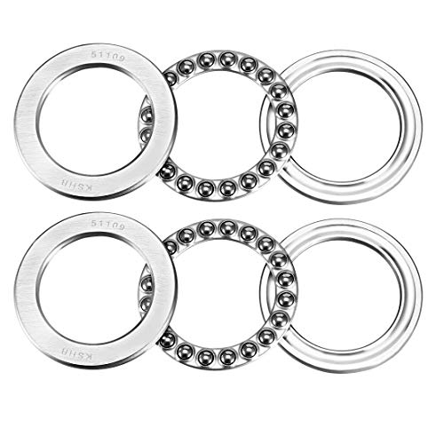 ball thrust bearings - uxcell 51109 Thrust Ball Bearings 45mm x 65mm x 14mm Chrome Steel ABEC3 Single Row Roller 2pcs