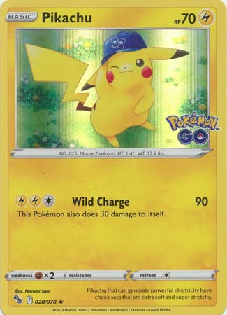 Pokémon Pikachu - 028/078 - Holo Rare Trading Card