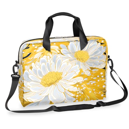 Maletín para portátil 15.6"–16" blanco con diseño floral miniatura 1
