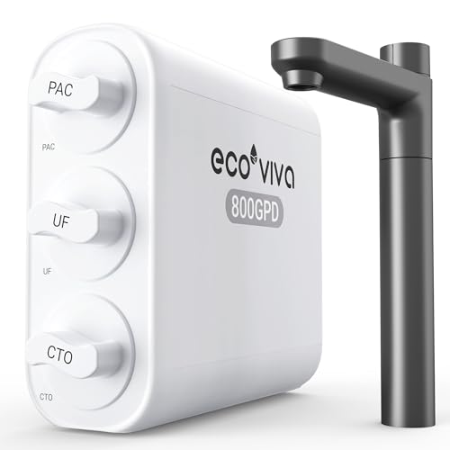 Ecoviva Ultra-Filtration Under Sink Water Purifier - Blue-Faucet