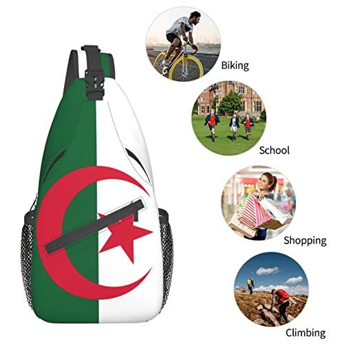 Mochila bandolera unisex con bandera de Argelia miniatura 7