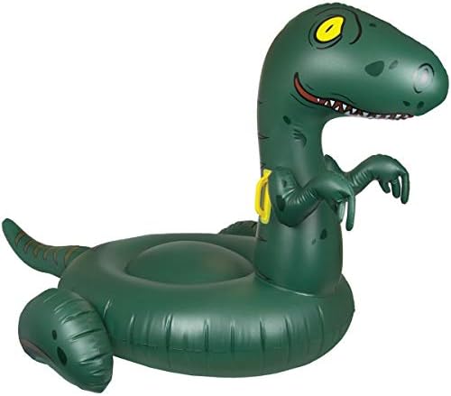 Wembley Dino-Mite Inflatable Ride-On T-Rex Pool Float, 3 Feet Tall