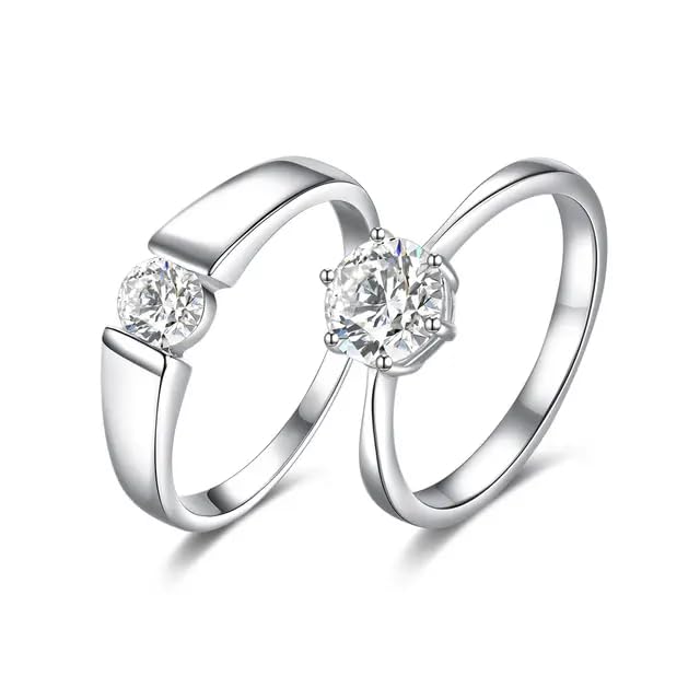 Silver Couple Ring | Gift for Girlfriend & Boyfriend | Gift For Men's & Women's | With Certificate of Authenticity | 6 Months Warranty-image-26