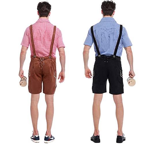 FUFUYO Heren Oktoberfest Beierse Traditionele Lederhosen Kostuum Duitse Bier Festival Fancy Dress Outfits - Afbeelding 3