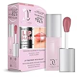 Natur Unique - IALUCOLLAGEN LIP VOLUME GLOSS XXXL | Volumizzante Labbra Fino a +82% | Lucidalabbra Volumizzante Gonfia Labbra Colorato NUDE con Volulip | Lipgloss Made in Italy | 8ML