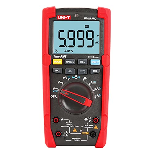 Image of UNI-T UT15B Pro Multi Meter, AC /DC Current AC /DC Voltage Handheld TRMS Voltmeter Ohm Meter Measure Volt Amp Resistance Capacitance Frequency Diode Continuity VFC Circuit Power Car Fuse Electric Tester