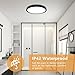 6PK 12 Inch LED Flush Mount Ceiling Light, 24W, 2520LM, 3000K/4000K/6000K CCT Selectable Super Slim Low Profile Ceiling Light, Close to Ceiling Round Flat Panel Fixture for Hallway,Bedroom,kitchen