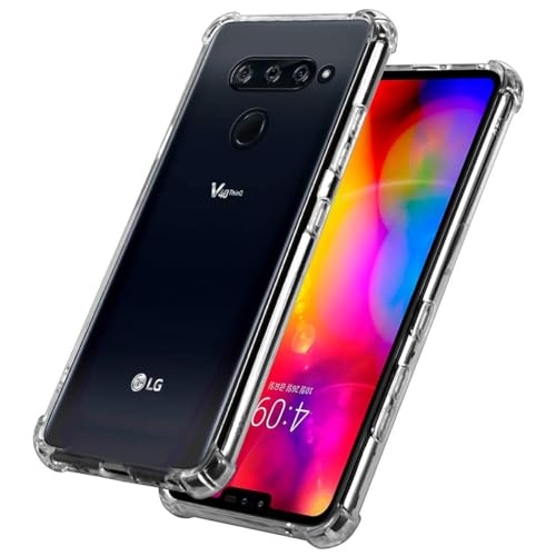 GTElectro Case for LG V40 ThinQ, Clear Soft Slim TPU Protective Cover with Corner Bumpers, Thin Durable Phone Case, Shockproof Protection, Flexible Transparent LG V40 ThinQ Case