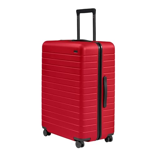 Image of Away Large Checked Luggage - 29-Inch Lightweight Hardside Suitcase with Four WhisperGlide 360 Spinner Wheels, Interior Compression System, TSA-Accepted Lock - Cherry Red