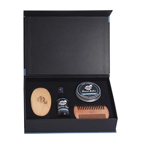 Urbane Men Beard Care Kit – Premium Scented Beard Grooming Set with Beard Oil, Beard Balm, Beard Brush & Comb – Natural and Organic Ingredients – Moisturising Beard Conditioner Gift Set (the: SAVAGED) - Image 8