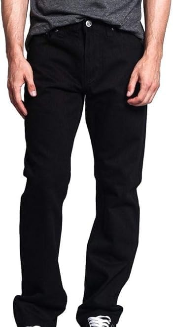 VICTORIOUS Mens Straight Fit Color and Raw Denim Jeans
