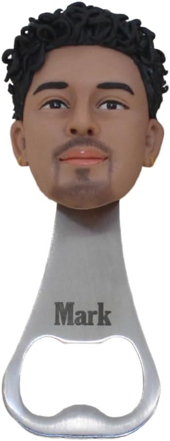 Custom bobblehead Bottle Opener Personalized beer opener for groomsman Funny Handmade for Men Groomsmen Boyfriend Dad Husband boss Beer opener for him for her