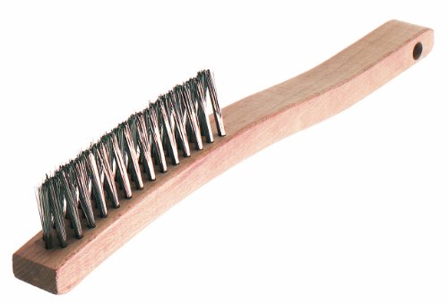 Osborn International 54387SP V-Groove Long Handle Steel Scratch Brush, 0.014